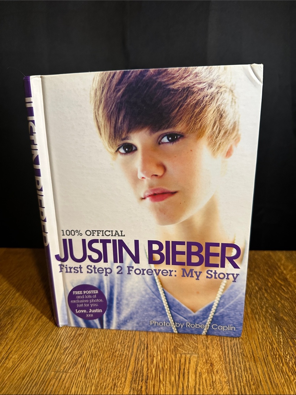 Justin Bieber White & Purple Hardcover Book